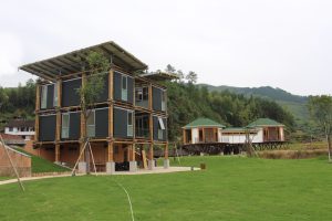 Casa de bambu eficiente inspirada nos conceitos do Feng Shui