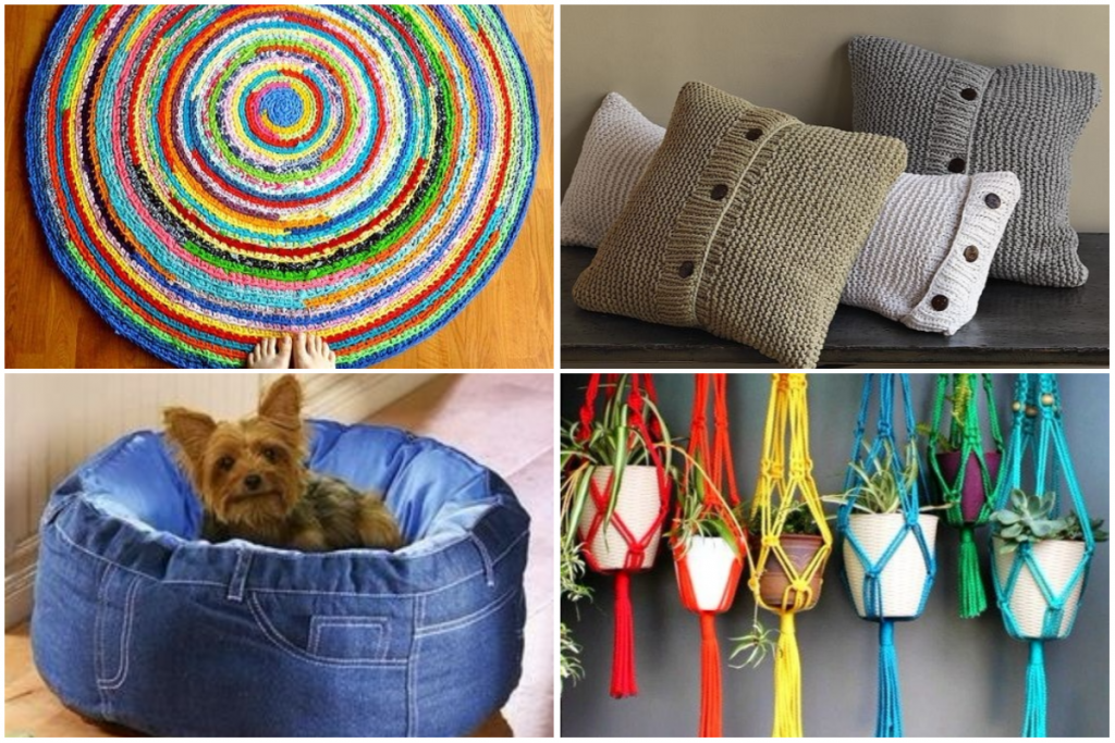 reutilizar roupas velhas na decoração