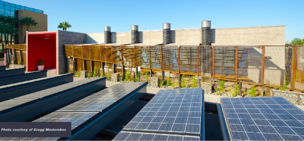  Um laboratório vivo para a comunidade, o escritório de energia líquida e zero da DPR, LEED®-NC Platinum, é um exemplo único de revitalização e sustentabilidade 