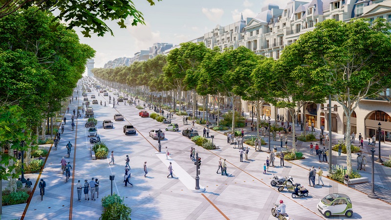 Champs-Élysées vai ficar mais verde