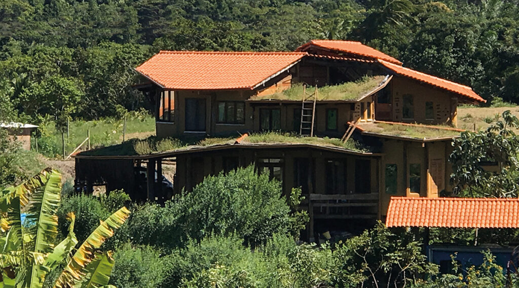 casa organica telhado verde