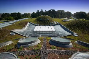 EXEMPLOS DE MUSEUS SUSTENTÁVEIS - museu de ciencias california TELHADO VERDE